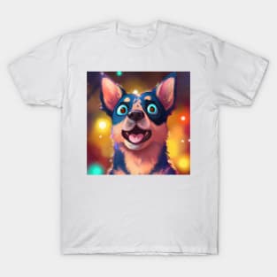 Cute Australian Cattle Dog Drawing T-Shirt